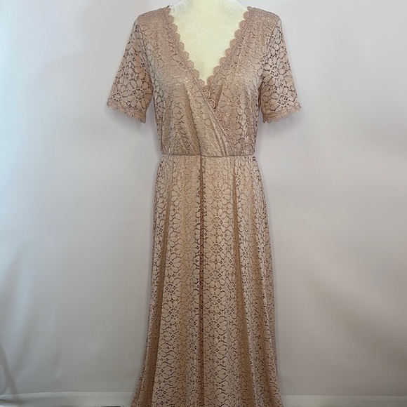 Baltic Born Dresses & Skirts - Baltic Born Blush Lace Wrap Wedding Dress